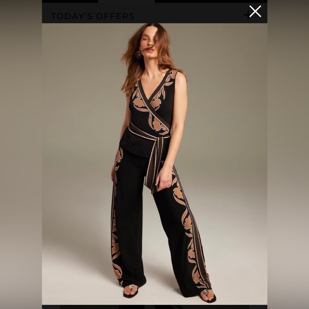 Matte Jersey Belted Wide Leg Pant